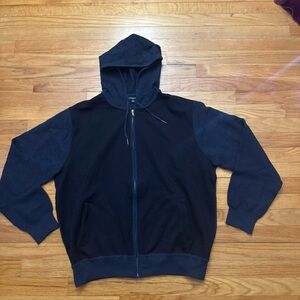 Zachary Prell Navy/black Knit Hoodie NWT
